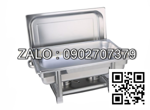 Nồi Buffet Chữ Nhật Nắp Mở Thu Gọn 3 Ngăn Sâu 65mm NF2117-3