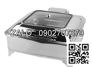 Nồi Buffet Chữ Nhật Chân Inox YH733