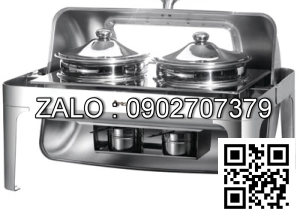 Nồi hâm soup chữ nhật chân inox (nắp PC) ATOSA KS61383