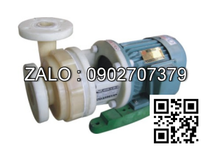 Bơm hóa chất đầu nhựa 80FV/P-32 Lưu lượng: 50 m3/h, Công suất: 7.5 kW