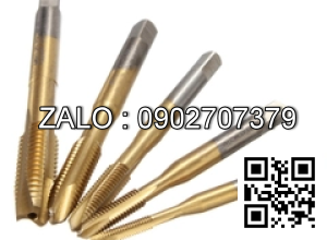 Bộ 5 Mũi khoan taro cắt ren, tạo ren xoắn M3 - M8 từ thép phủ Titan chống gỉ