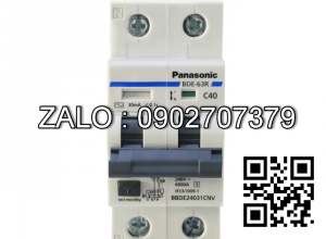 Cầu dao chống giật RCBO 2P 20A 30mA Panasonic BBDE22031CNV