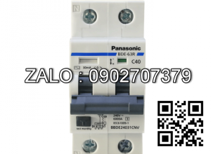 Cầu dao chống giật RCBO 2P 50A 30mA Panasonic BBDE25031CNV