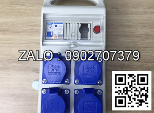 Hop nguon chong giat Mini 220VAC Hop nguon 220VAC, bao gom 3 o cam 3 chau, co nap day CN 16A, IP44, 1CB chong giat C32, co 3 chuoi cam 3 chau, CN 16A, IP44, Kich thu oc hop:200*200*150mm