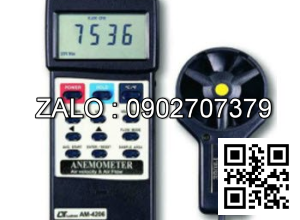 Máy đo tốc độ gió/nhiệt độ điện tử AM-4203