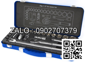 Bộ tay công đầu khẩu 1/2 Gồm 24 chi tiết từ 8 đến 32mm