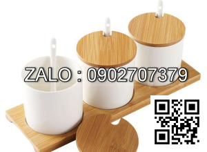Bộ 3 hũ đựng gia vị (Kiện 18 bộ)