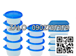 Bộ 5 hộp nhựa Chef tròn 300ml (Kiện 12 bộ)