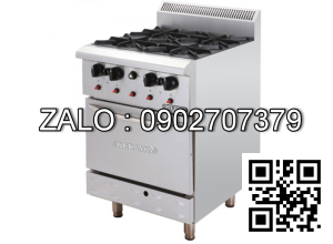 Bếp Âu 4 họng có lò nướng JZH-RQ-4