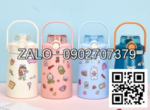 Bình đựng nước hoạt hình ngộ nghĩnh 800ml (Kiện 40 cái)