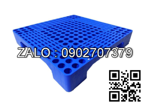 Pallet nhựa lót sàn 600x600x100mm màu xanh dương