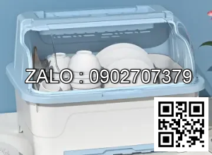 Kệ úp bát đĩa có nắp đậy và khay thoát nước ( 46.4 x 40 x  28.5cm) (Kiện 4 cái)