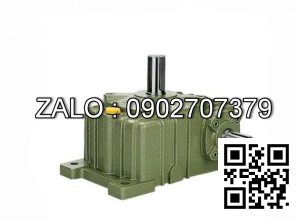Hộp giảm tốc dạng úp ( nằm ) trục vít - bánh vít Yushen vỏ gang , size : 80 , tỉ số truyền 1/30 trục cốt ra hướng lên trên Model : WPO