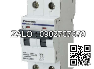 MCB 2 pha 16A ngắn mạch & chống rò Panasonic