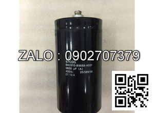 Tu dien 400V, 6800µF, CE 85 do C Detail : -Tu dien 400V, 6800µF, CE 85 do C (NSX: Nichicon, hoac tuong duong) (su dung cho tu dieu khien may cat NC may bia 2)