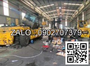 Xe nâng Vân Thiên Hùng sửa chữa xe đầu kéo tại công ty