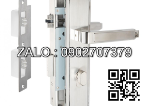 Khóa cửa nẹp Vickini 37919.101 inox bóng mờ ruột chốt