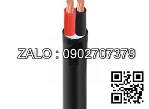 Cáp điện lực hạ thế (2 lõi, ruột đồng, cách điện PVC, vỏ PVC) CVV-2x150 (2x37/2.3) -0,6/1kV