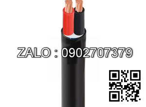 Cáp điện lực hạ thế (2 lõi, ruột đồng, cách điện PVC, vỏ PVC) CVV-2x185 (2x37/2.52) -0,6/1kV