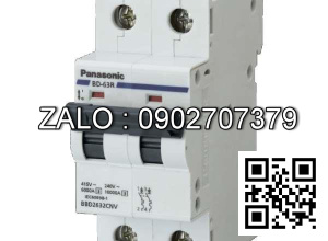 MCB 2 pha 16A ngắn mạch & chống rò Panasonic