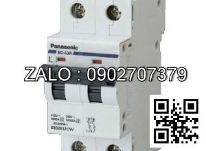 MCB 2 pha 32A ngắn mạch & chống rò Panasonic