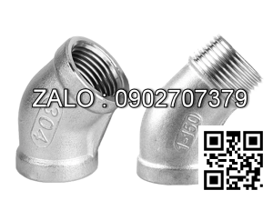 co lơi 45 ren ngoài , ren trong Inox 304 3/8