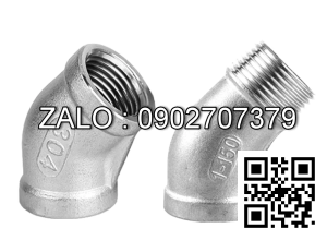 co lơi 45 ren ngoài , ren trong Inox 304 1-1/4