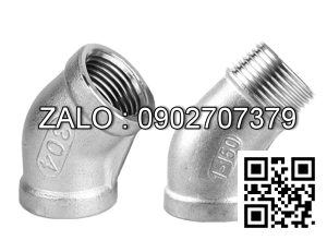 co lơi 45 ren ngoài , ren trong Inox 304 1-1/4