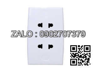 Bộ ổ cắm đôi 2 chấu Clipsal / Schneider KB426US2_WE
