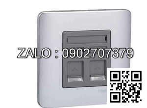 Bộ 2 ổ cắm mạng Clipsal / Schneider E8432RJS_6_SA_G19