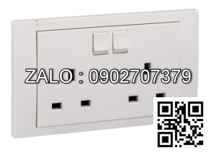Bộ 2 ổ cắm 3 chấu Clipsal / Schneider KB25_WE