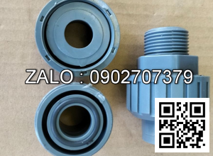 Rắc co nhựa 2 ren ngoài 90