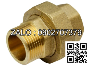 Rắc co thau 2 ren ngoài 168