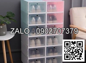 Hộp giày gấp gọn đa năng bằng nhựa cứng 33*23*14cm (Kiện 200 cái)