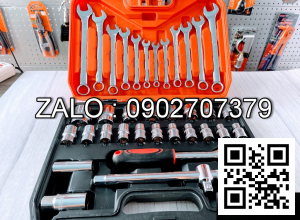 Bộ dụng cụ 37 chi tiết , Chất liệu thép CRV