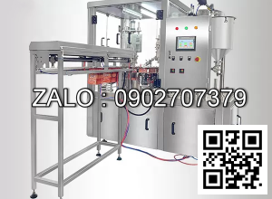 Máy chiết rót chất lỏng vào túi có nắp
