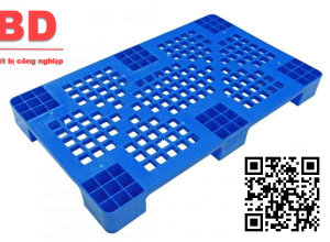 Pallet nhựa một mặt bông L1000 x W600 x H100mm