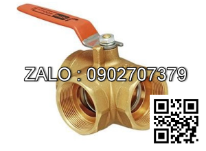 Van bi 3 ngã thân đồng kiểu lắp ren DN20