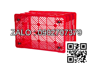 Sọt nhựa 77.8x49.6x45.8 ( màu đỏ - 5 bánh xe )