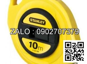 Thước dây Thép Stanley 10m vỏ nhựa nền
vàng 34-102N
