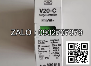 Thiết bị cắt lọc sét V20-C/0-385 (385V, 40kA) OBO 5099595