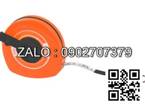 Thước dây sợi thủy tinh Asaki 50m vỏ nhựa nền trắng AK-2654