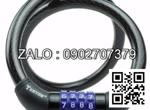 Khóa dây xe đạp 4 số TONYON TY4271 Đổi mã