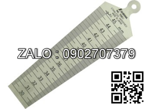Thước lá đo lỗ Shinwa 15-
30mm 62605