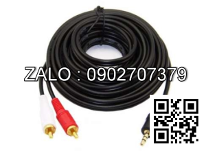 Dây Loa 1 Đầu 3.5 Ra 2 Đồng Bông Sen 5m