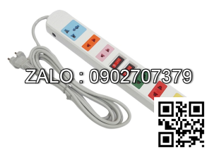 Ổ Điện 6 Lổ Cắm Honjianda HJD 0326B-D 2500w - 3m (Hàng Việt Nam CLC)