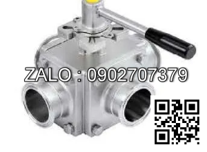 Van Inox 4 ngã không ren Ø 90