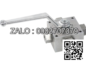 Van Inox 4 ngã ren trong thủy lực Ø 21