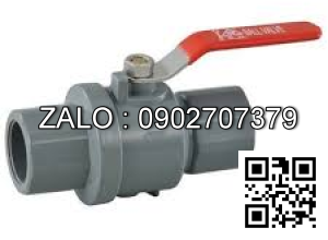 Van khóa nhựa tay vặn Inox màu đỏ 60