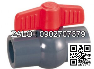 Van khóa nhựa tay vặn nhựa màu đỏ 90